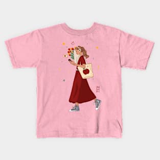 Shopping flowers Kids T-Shirt